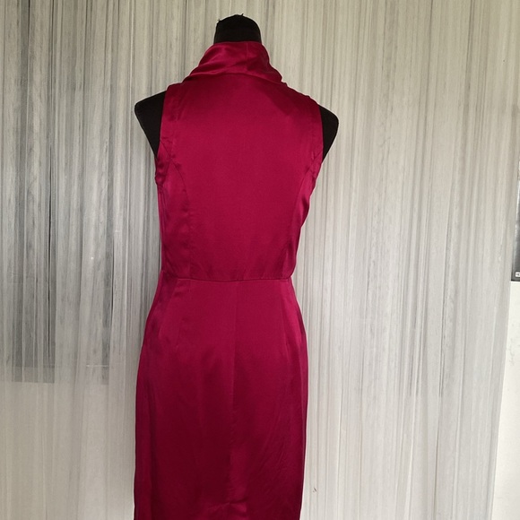 Cassis 100% Silk sheath midi dress! Special occasion, evening! Size 4 - Picture 4 of 14